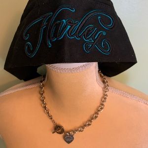 Harley Davidson bandanna black and teal